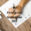 Formulaire de prévision des acquisitions 2023