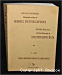 Molécules diatomiques Bibliographie critique de données spectroscopiques