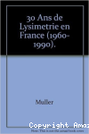 Trente ans de lysimétrie en France 1960-1990