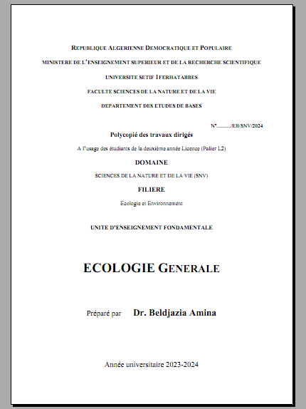Ecologie générale