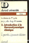 Introduction à la thermodynamique chimique