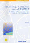 Thermodynamique de l'hydratation et modélisation de la stabilité des argiles